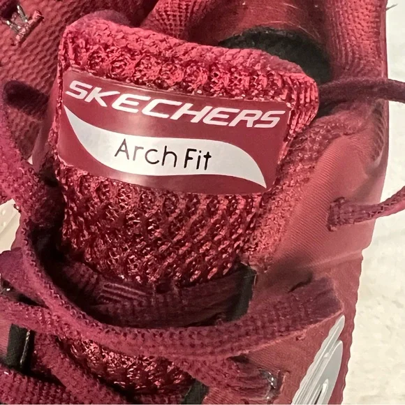 Skechers Men's Arch Fit Titan Sneakers Burgundy Size 8.5 - Picture 11 of 16